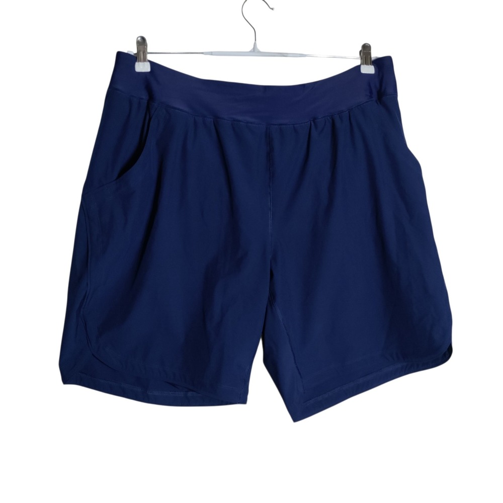 Lands End Navy Blue Swim Board Shorts Womens‎ 18W Pockets Built-in Liner